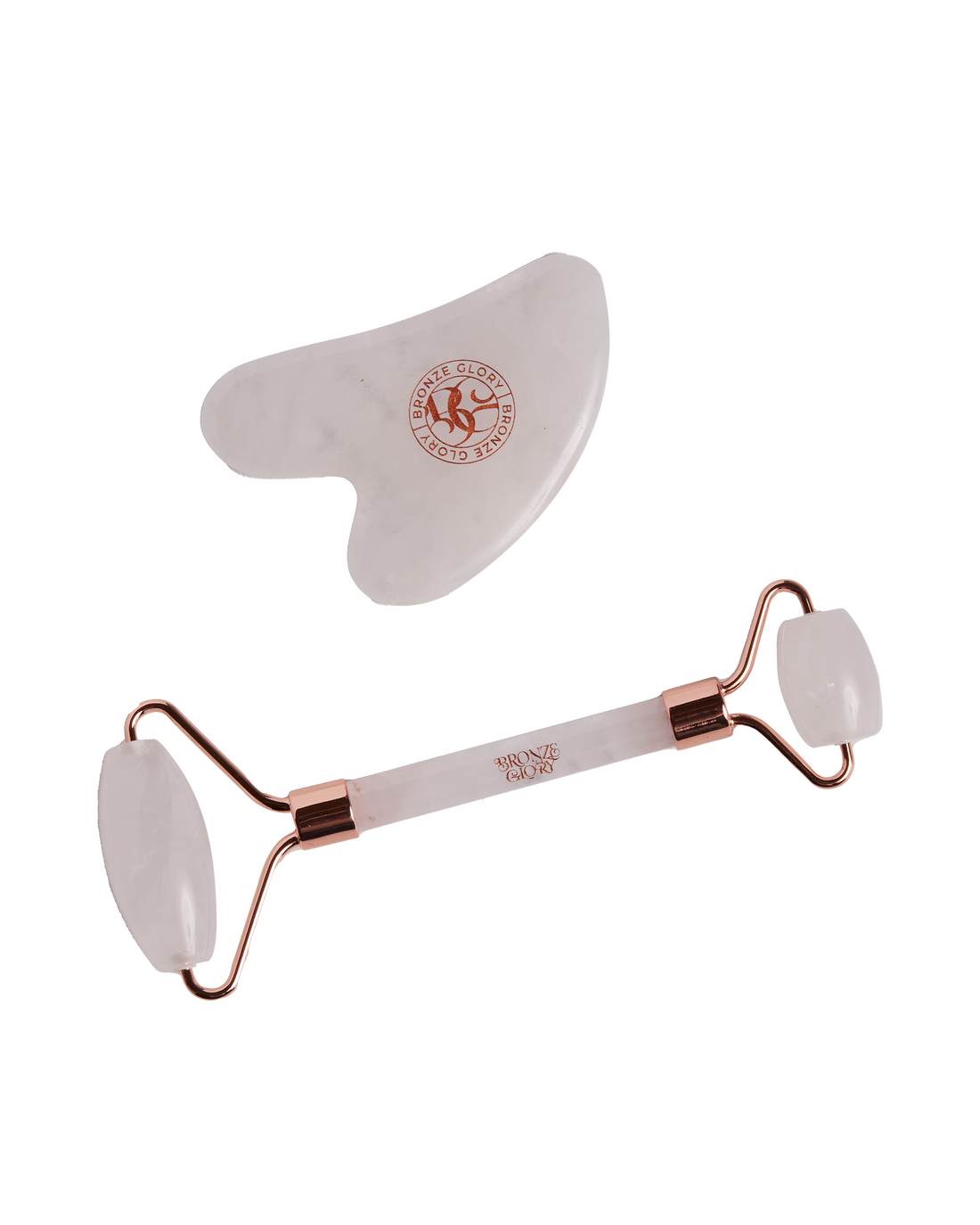 Clear Quartz Facial Roller and Gua Sha